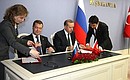 Signing of Russian-Turkish documents. With Turkish Prime Minister Recep Tayyip Erdogan.