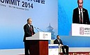 Выступление на заседании сессии в рамках Делового саммита форума «Азиатско-тихоокеанское экономическое сотрудничество» на тему «Значение АТР для России».