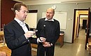 С учителем труда Рашидом Баязитовым.