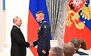 Ceremony for presenting state decorations. Senior Sergeant Sergei Ryabov awarded the title Hero of the Russian Federation. Photo: Maxim Blinov, RIA Novosti