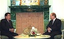 С Президентом Туркменистана Сапармуратом Ниязовым. 