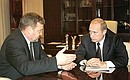 Рабочая встреча с главой администрации Чеченской Республики Ахматом Кадыровым. 