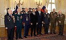 With World War II veterans awarded Russian and Slovak state decorations.