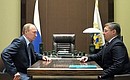 With Tyumen Region Governor Vladimir Yakushev.