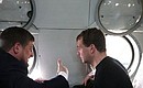 С Президентом Чеченской Республики Рамзаном Кадыровым во время перелёта в Центорой.