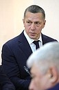 At the meeting on wildfires in Trans-Baikal Territory and overcoming their consequences. Deputy Prime Minister and Plenipotentiary Presidential Envoy to the Far Eastern Federal District Yury Trutnev.