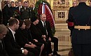 At the memorial service for actor, film director, screenwriter, producer, writer, political and public figure, State Duma deputy, chairman of the State Duma Committee on Culture Stanislav Govorukhin. The President paid tribute to Stanislav Govorukhin and personally expressed his condolences to his widow.