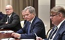 During the talks with President of Finland Sauli Niinisto in the expanded format.