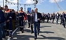 After the ceremonial rally and concert marking the opening of the Crimean Bridge motorway section.