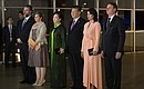 Minister of Foreign Affairs of Brazil Ernesto Araujo and his spouse, President of China Xi Jinping and his spouse and President of Brazil Jair Bolsonaro and his spouse before a concert on the occasion of the BRICS summit.