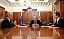Meeting with Moscow Mayor Sergei Sobyanin and Culture Minister Vladimir Medinsky.
