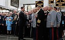 С ветеранами Великой Отечественной войны в Центральном музее Вооружённых Сил на церемонии открытия экспозиции «Знамя Победы».