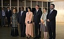President of the Republic of South Africa Cyril Ramaphosa and his spouse, President of Brazil Jair Bolsonaro and his spouse and Minister of Foreign Affairs of Brazil Ernesto Araujo with his spouse before a concert on the occasion of the BRICS summit.