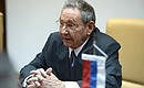 President of the Council of State and Council of Ministers of Cuba Raul Castro.