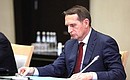Director of the Foreign Intelligence Service Sergei Naryshkin before a meeting on current issues.