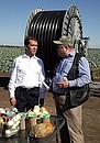 Visiting Agrofirma Promyshlennaya. With the company’s director Viktor Golodnikov.
