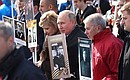Vladimir Putin joined the Immortal Regiment march. Photo: TASS