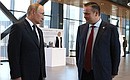 С губернатором Новгородской области Андреем Никитиным в ходе посещения Новгородской технической школы.
