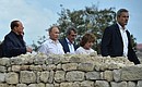 Touring the grounds of the Chersonesus Tavrichesky national preserve. With former Italian Prime Minister Silvio Berlusconi.