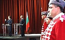 At the official ceremony to mark the opening of the Year of Russia in Bulgaria.