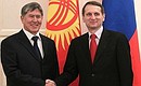С Премьер-министром Киргизии Алмазбеком Атамбаевым. Фото Екатерины Штукиной