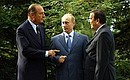 Meeting between Russian President Vladimir Putin, French President Jacques Chirac and German Chancellor Gerhard Schroeder.