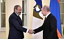 Before the meeting of the Supreme Eurasian Economic Council. With Acting Prime Minister of the Republic of Armenia Nikol Pashinyan.
