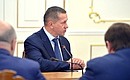 Meeting with Government members. Deputy Prime Minister and Plenipotentiary Presidential Envoy to the Far Eastern Federal District Yury Trutnev.