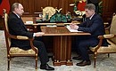 С губернатором Сахалинской области Олегом Кожемяко.