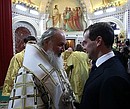 С Патриархом Московским и всея Руси Кириллом на Рождественском богослужении в храме Христа Спасителя.