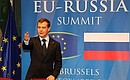 Перед началом пленарного заседания участников встречи на высшем уровне Россия – Европейский союз.