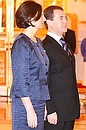 Церемония вручения верительных грамот послами иностранных государств. С послом Соединённого Королевства Великобритании и Северной Ирландии Анн Прингл.