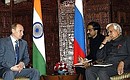 Встреча с Министром иностранных дел Индии Канваром Натваром Сингхом.