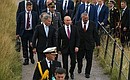 With President of Finland Sauli Niinistö during a visit to Suomenlinna Fortress.