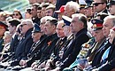 На военном параде в ознаменование 78-й годовщины Победы в Великой Отечественной войне.