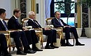 Russia-UAE talks. From left to right: Deputy Prime Minister Alexander Novak, Deputy Prime Minister – Minister of Industry and Trade Denis Manturov, First Deputy Prime Minister Andrei Belousov, Minister of Foreign Affairs Sergei Lavrov.