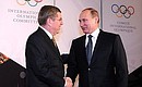 With International Olympic Committee President Thomas Bach.