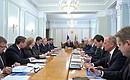 Meeting on reconstructing and modernising the Trans-Siberian railway.