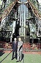 With Kazakhstan President Nursultan Nazarbaev during inspection of launch area number one, from where Yury Gagarin flew into space in 1961.