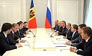 Meeting with Prime Minister of the Republic of Moldova Vladimir Filat.