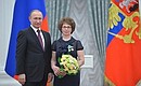 Operator of agricultural cooperative Yaroslavsky Nina Sevastyanova is awarded the Order of Friendship.