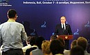 Vladimir Putin answered journalists’ questions following the APEC Leaders' Meeting.