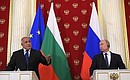 News conference following Russian-Bulgarian talks.