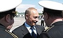President Putin at the Chkalovsk air field.
