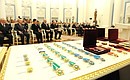 Presentation of state decorations.