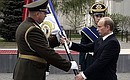 Церемония вручения нового Боевого знамени Президентского полка.