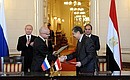 Подписание двусторонних документов по итогам российско-египетских переговоров.