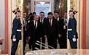 With President of the People’s Republic of China Xi Jinping before the beginning of Russian-Chinese talks in restricted format.
