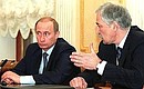 President Putin meeting with the leaders of United Russia. President Putin with Boris Gryzlov, Chairman of United Russia\'s Supreme Council.