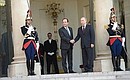 С Президентом Франции Франсуа Олландом.